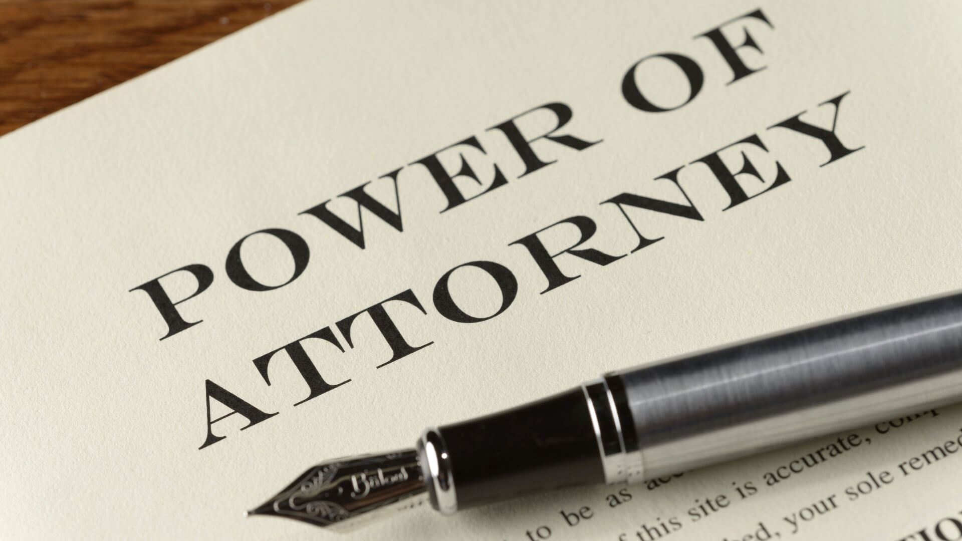 Power of Attorney